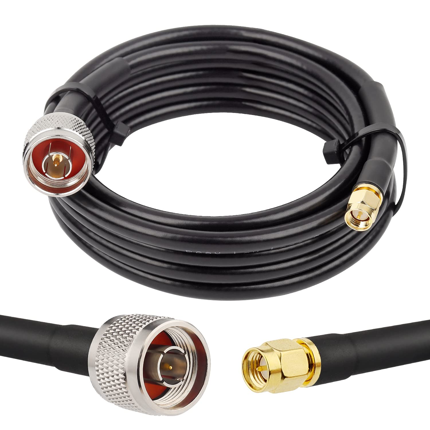 XRDS -RF MOOKEERF N to SMA Cable, 10ft N Male to SMA Male Coax Cable, 50 ohm KMR240 SMA to N Type Cable for Wifi Router, GPS Receiver, Antenna, Signal Booster Use