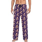 ALAZA Skiers Winter Sport Blue Men's Pajama Pants Lounge Pants Sleep Pajama Pant Bottoms