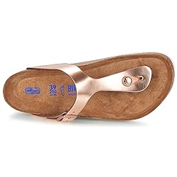 Birkenstock Women's Flip Flops Flo, Metallic
