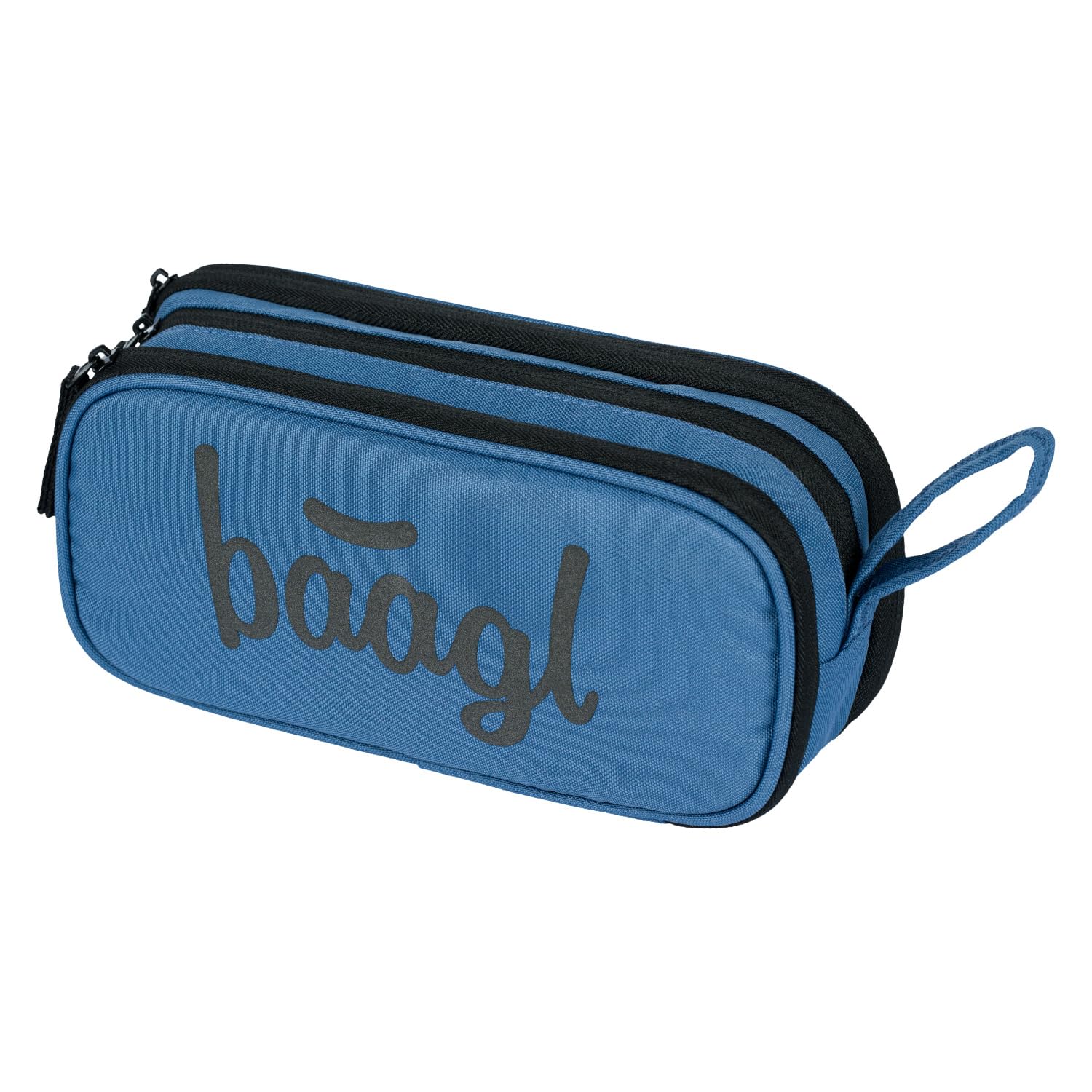Baagl Pencil Case for Girls, Boys, School Pencil Case with 3 Compartments, Pencil Case for Teenagers, Kids Case, Ocean Blue, Pencil case