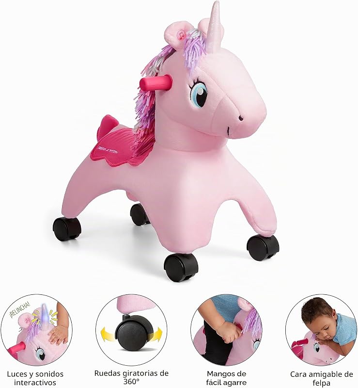 Shimmer The Magical Touch Unicorn con Luces y Sonidos interactivos, Rosa, de 1 a 3 años