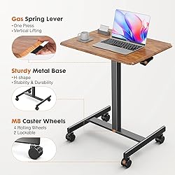 Sweetcrispy Small Mobile Rolling Standing Desk