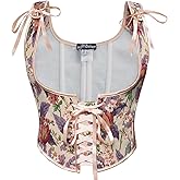 Scarlet Darkness Women's Underbust Corset Top Renaissance Medieval Lace-up Boned Fairycore Pirate Corsets