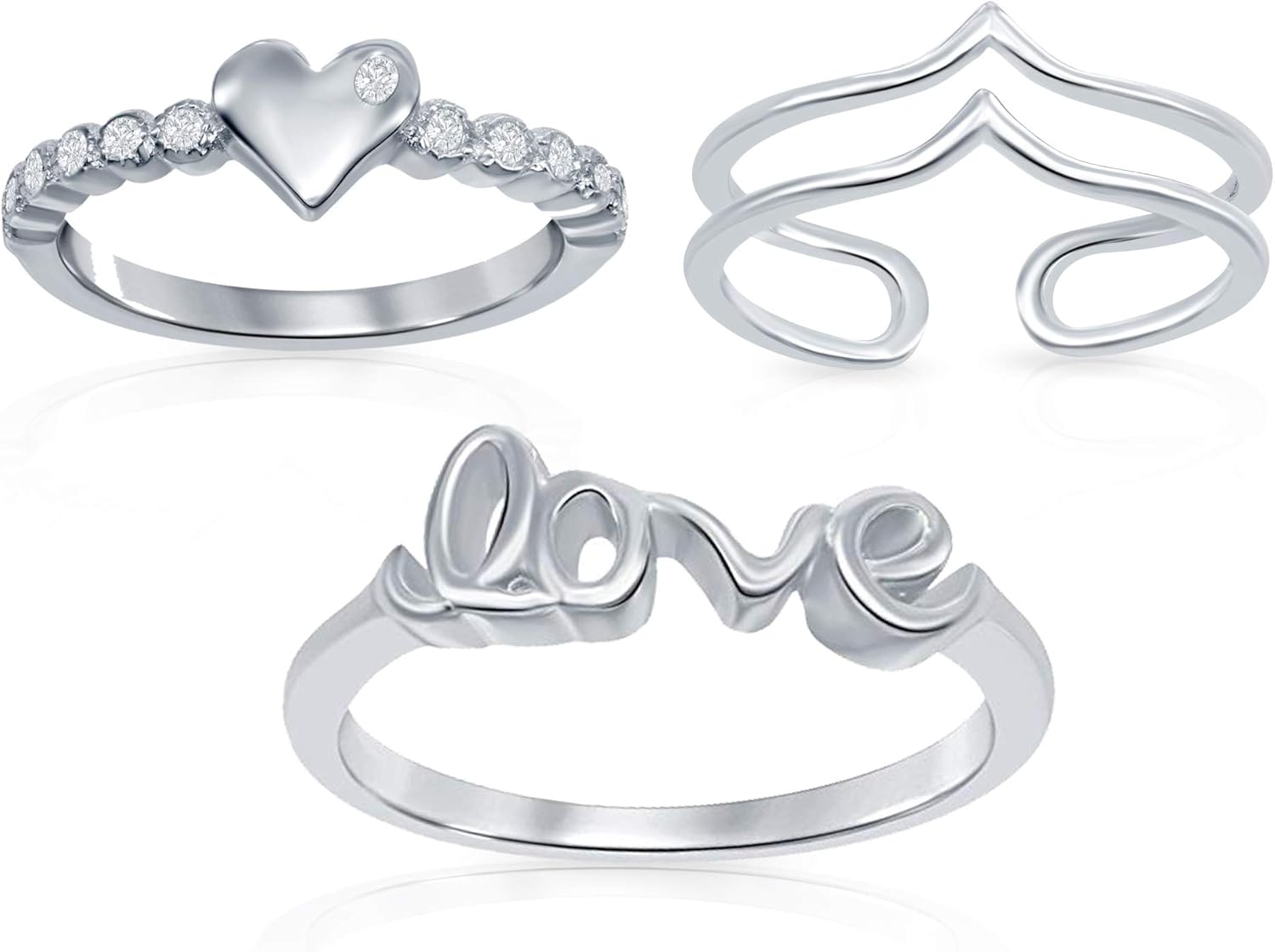 Buy AceLay 925 Sterling Silver The Dream of a Girl” Infinity Ring, Set