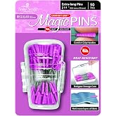 Taylor Seville Originals Comfort Grip Magic Pins Extra Long Regular -Quilting Supplies-Sewing Supplies-Sewing Notions-50 Count