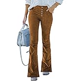 Corduroy Pants Women High Waist Flare Pants Casual Baggy Bell Bottom Pants Wide Leg Trouser Pants for Women Trendy