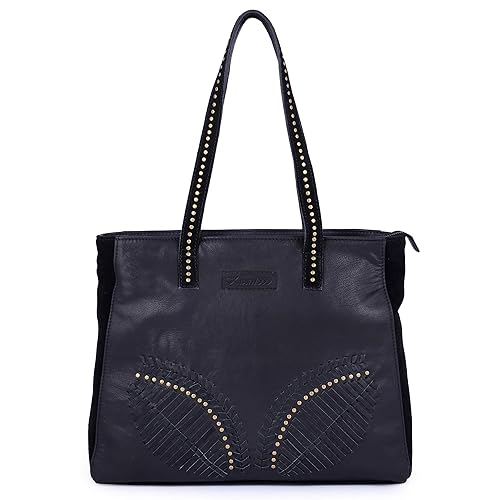 Kaveri1999 Genuine Leather Womens Latest Hand Bag Black Colour