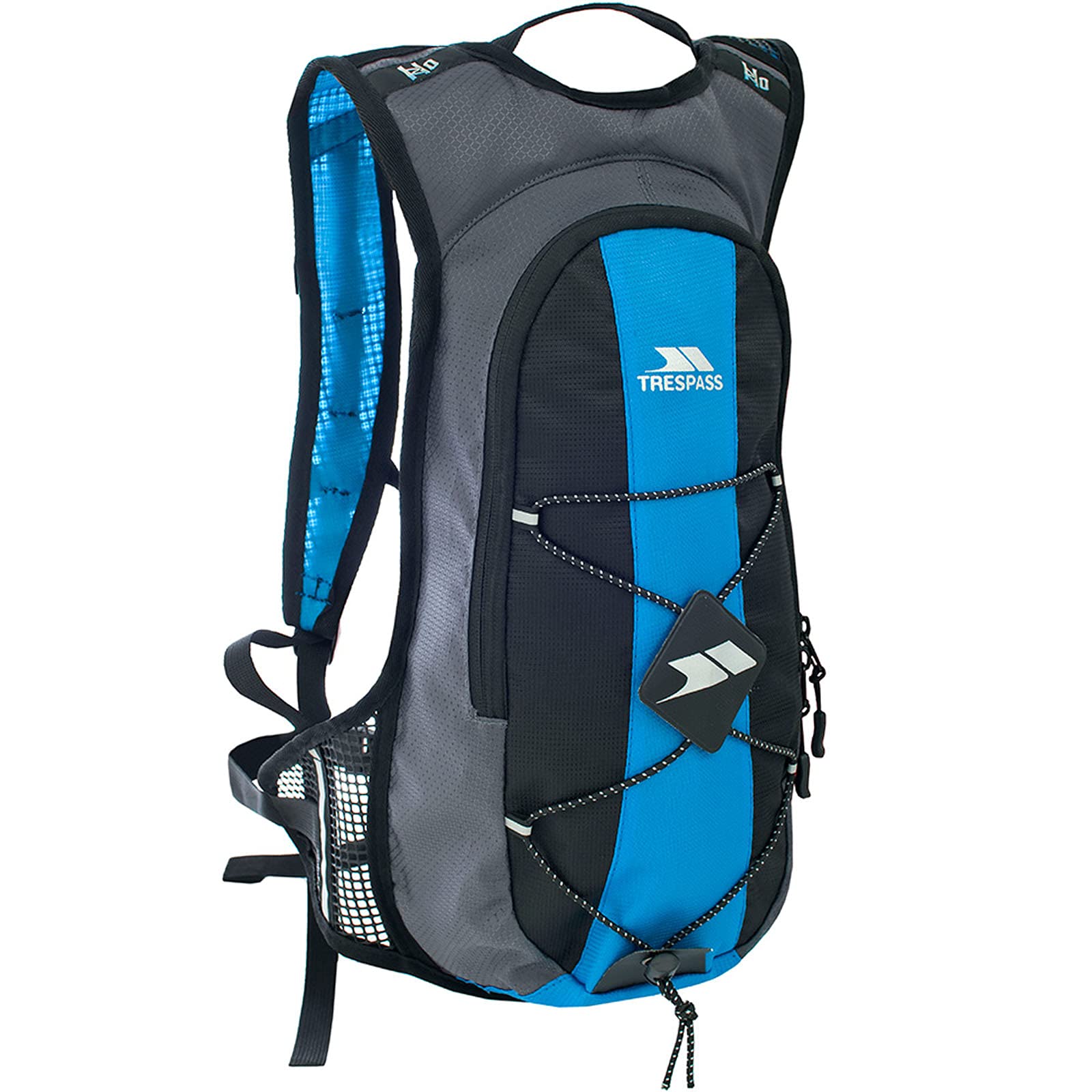 Trespass Unisex Backpack Hydration Pack Mirror - 15L Capacity, 2L Water Bladder, Waist Strap, Bungee Cord Storage, 100% Polyester PU Coated
