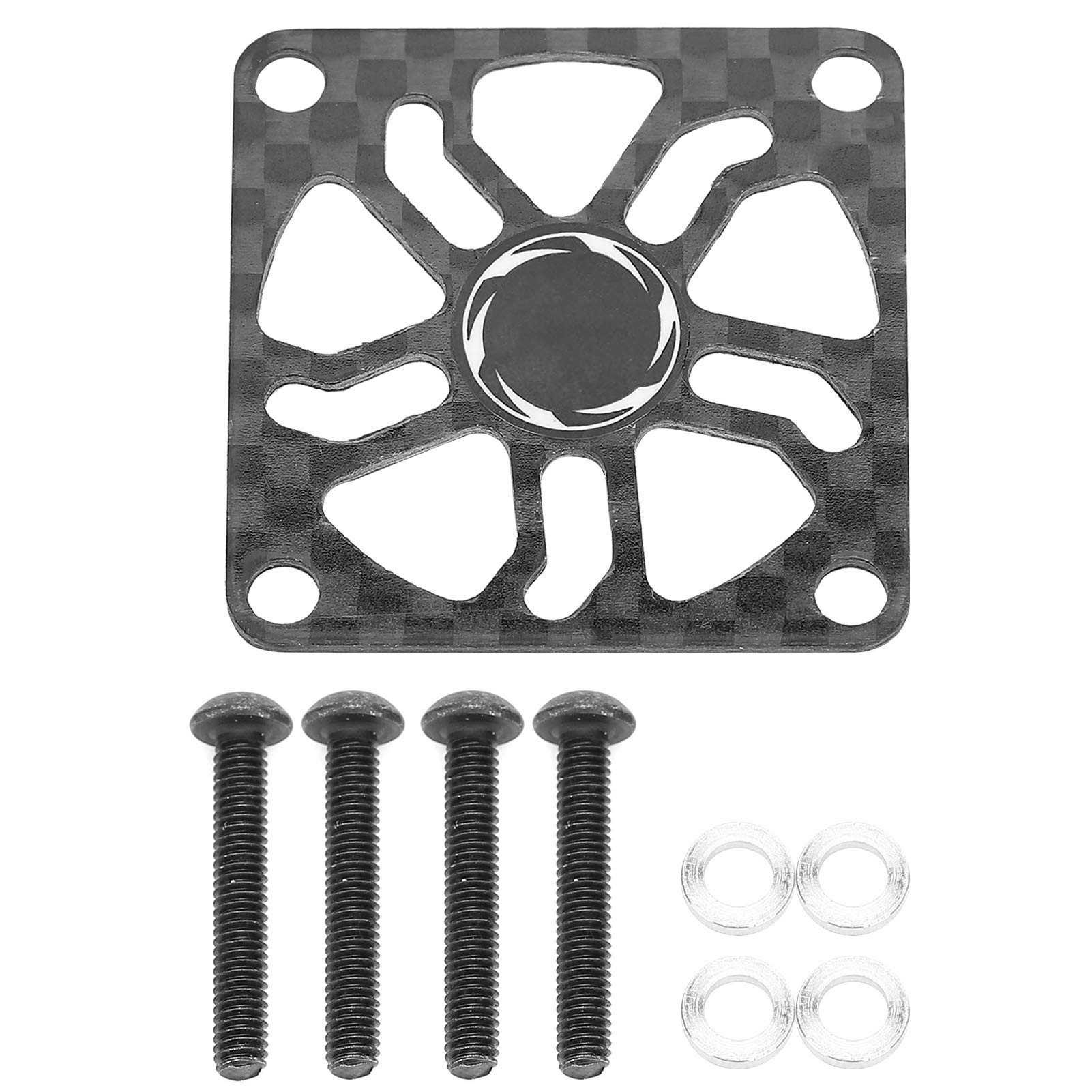 rc scx10 fan cover, Carbon Fiber Regulating Fan Protection Cover RC Motor Cooling Fan Cover Heat Sinks Combustion Engines Parts(30mm) Rc Car Model Accessory Car model accessories