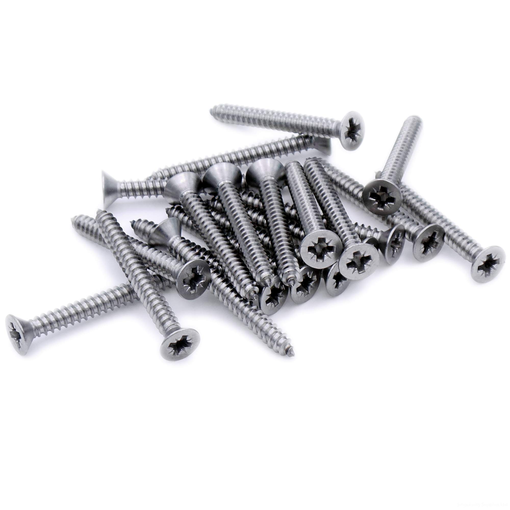 No.10 x 1.5 (4.8mm x 38mm) Pozi Countersunk Self-Tapping Screw - Stainless Steel (A2) (Pack of 20)