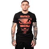 Bad Boy Mens Authentic MMA Fight T-Shirt (US, Alpha, Small, Regular, Regular) Black
