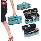 UOZL Hair Dryer Travel Carrying Case, Curling Iron Storage Bag, Slim Expandable Handheld Dual-Layer Travel Storage Bag for Dryer/Hair Tool Organizer/Style Organizer
