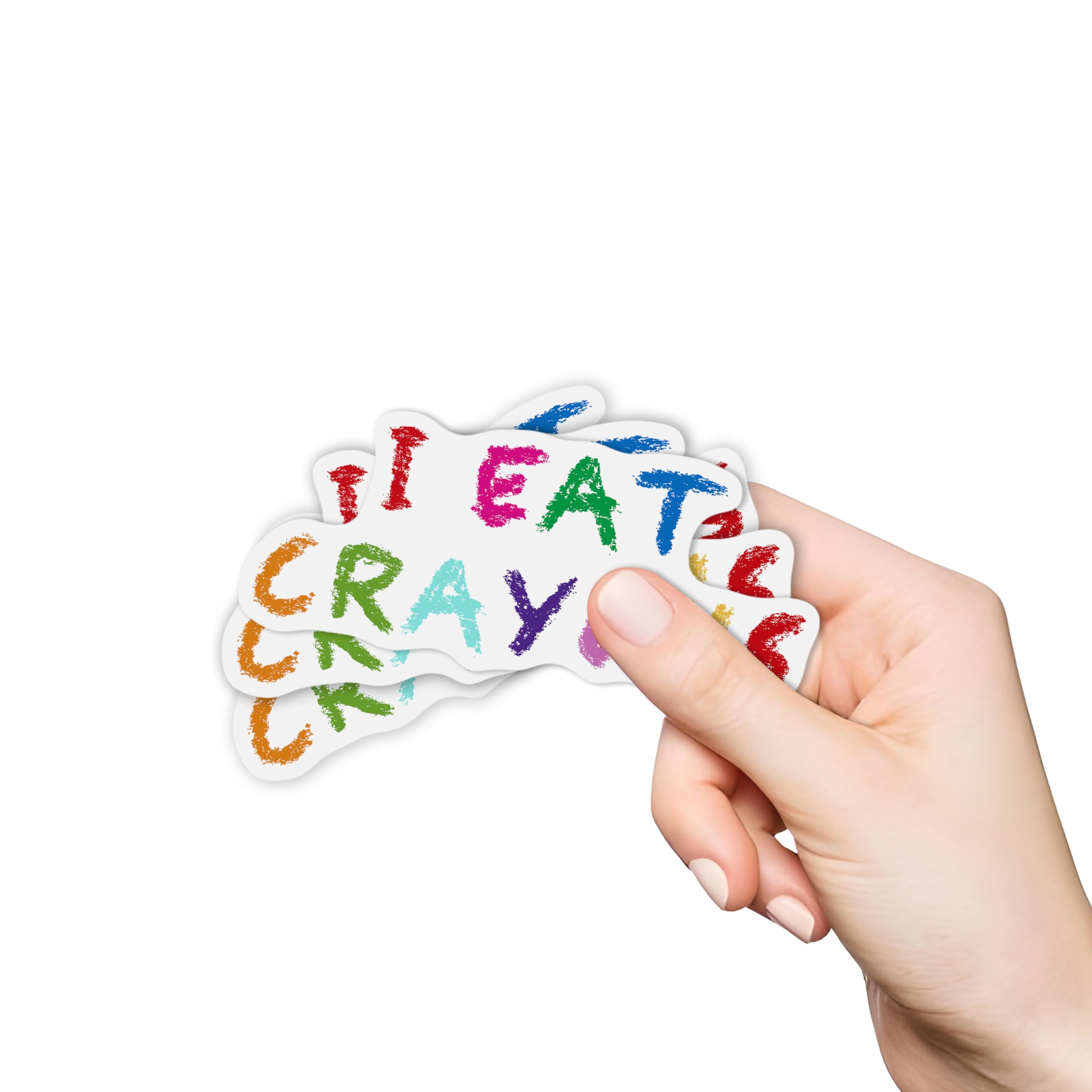Photo 1 of (3Pcs) I Eat Crayons Stickers, Funny Saying Stickers, Cute Crayons Stickers, Water Assitant Die-Cut Vinyl Stickers Decals for Laptop Phone Kindle Journal Water Bottles, Stickers (3 Inches)