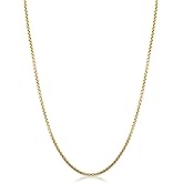 Kooljewelry Unisex-Adult Elegant Box Link Chain - 14k Gold Filled Necklace, Jewelry