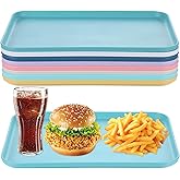 8 Pack Plastic Art Trays,Stackable Activity Tray Crafts Organizer Tray Serving Tray Jewelry Tray for DIY Projects, Painting, Beads, Organizing Supply,8 Color (12.2 Inches x 8.8 Inches)