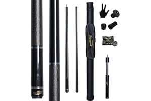 Ray speed Carbon Fiber Pool Cue Stick 12.5mm Rainbow Tip Low Deflection Pool Stick with Uni-loc Pin Joint and Extension Pool Stick-20 oz