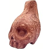Aztec Death Whistle, Up To125+ Decibels Loud Real Screaming Silbato Azteca Death Whistles Loudest Authentic Human Ehecachichtli Sounding Screams Aztec War Whistle Halloween Costumes Gift (Ceramic)