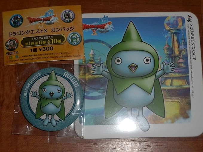 Amazon ドラゴンクエストx オンライン キュルル コラボカフェ コースター カンバッジセット スクエニカフェ Dq10 アニメ 萌えグッズ 通販