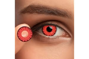 LIBRUVER Colored Contact Storage Case, Organizer Beautiful Favor Halloween Cos-play red13