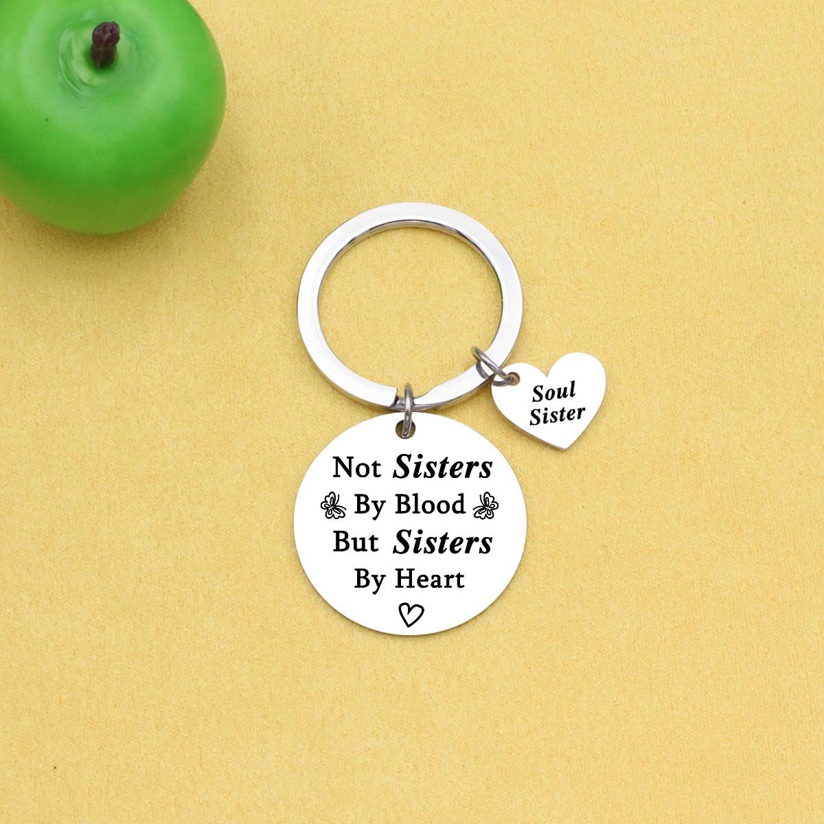 JMIMO Friendship Gifts for Women Sister Not Sister By Blood But Sisters By Heart Keyring Birthday Gifts for Best Friend BFF - Image 3