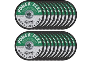 OCM BRAND 20 Pack - Cut Off Wheels 3 Inch x 1/32 Inch x 3/8 Inch Arbor - For Cutting All Steel and Ferrous Metals.