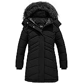 ZSHOW Girls' Winter Coat Insulated Long Quilted Puffer Jacket Warm Hooded Parka Snow Coats