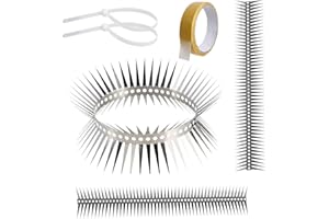 Oryvzor Stainless Steel Bird Spikes for Pigeons and Small Birds, no More Bird nests and Bird droppings, Suitable for roof windowsills Fences Walls barns, 1 Strip Covers 3.3 feet