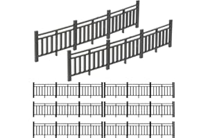 COHEALI Doll House Fences 8Pcs Fairy Garden Fence,Miniature Garden Picket Fence,Miniature Dollhouse Fairy Garden Fence Decorative Picket Fence Miniature Vintage Fences