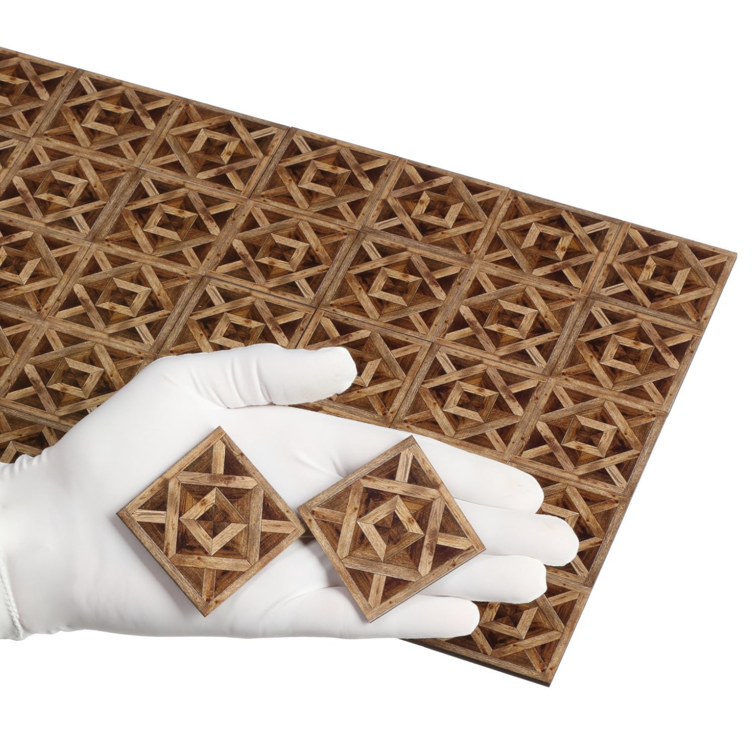 Photo 1 of Dollhouse Flooring Tiles – Miniature Parquet Pattern for 1:12 Scale Decor Projects – REDUCIO! (Natural Oak)