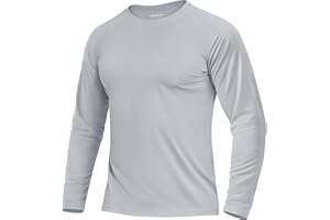 Boladeci Men's UPF 50+ Sun Protection UV SPF Shirts Long Sleeve Lightweight Quick Dry Swim T-Shirts Rash Guard