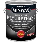 Minwax Fast Drying Polyurethane Protective Wood Finish, Clear Gloss, 1 Gallon