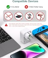 Addtam UK to EU Plug Adapter with 3 USB Ports Type E/F Schuko 3250W view 7