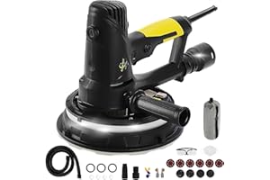 CUBEWAY Drywall Sander,Handheld Electric Drywall Sander with Vacuum, LED Light, Variable Speed and 10PCS Sanding Discs, 720W Electric Sander for Wall, Drywall, Ceiling, Painting Prep