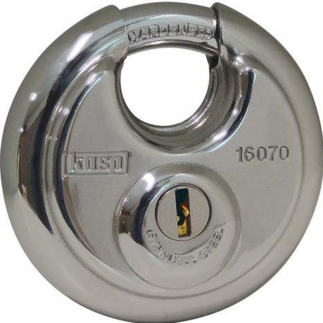 Kasp K16070A1 Disc Padlock Keyed Alike, Silver, 70 mm