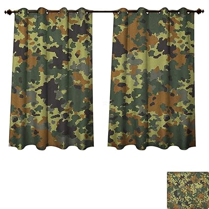 Amazon Com Pricetextile Camo Blackout Curtains Panels For Bedroom