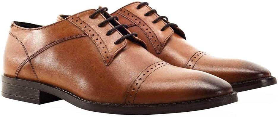 toe cap derby shoes