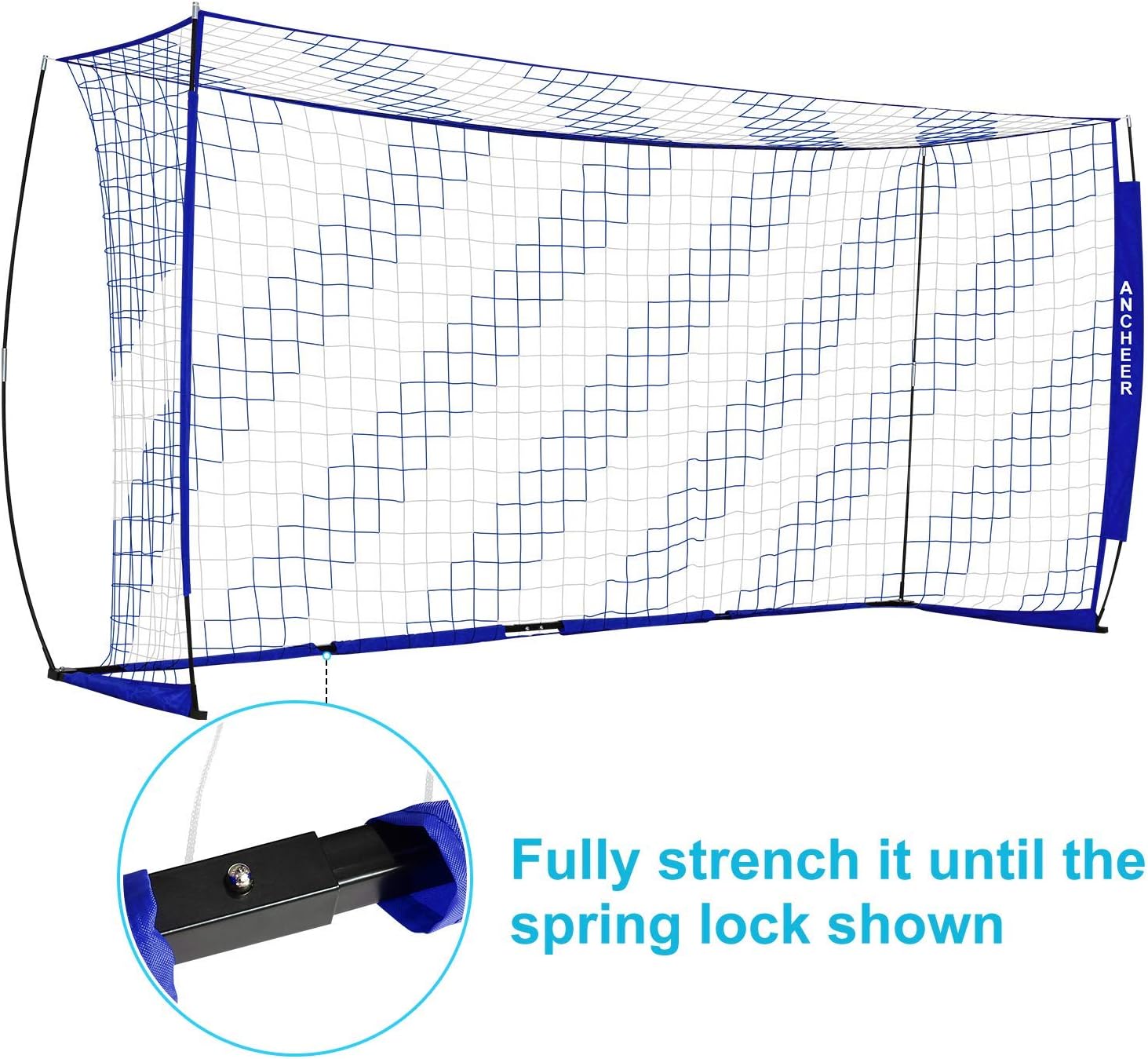 ANCHEER Portable Soccer Goal Net for Kids/Adults - Quick Set-Up Soccer Net for Backyard（12 x 6 ft） : Sports & Outdoors