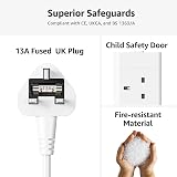 hotimy Cube Extension Lead with USB C 4-Way 2 USB C 2 USB A 1.5M 13A 3250W view 6