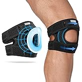 Fit Geno Patella Knee Brace for Women and Men, Patellar Tendon Support Strap with Side Stabilizers, Knee Band with Patella Gel Pads for Meniscus Tear Arthritis Pain Injury Running