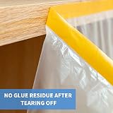 TAPEBEAR Pre-Taped Masking Film 22in x 30yd Plastic Dust Sheeting Roll 3pk view 5