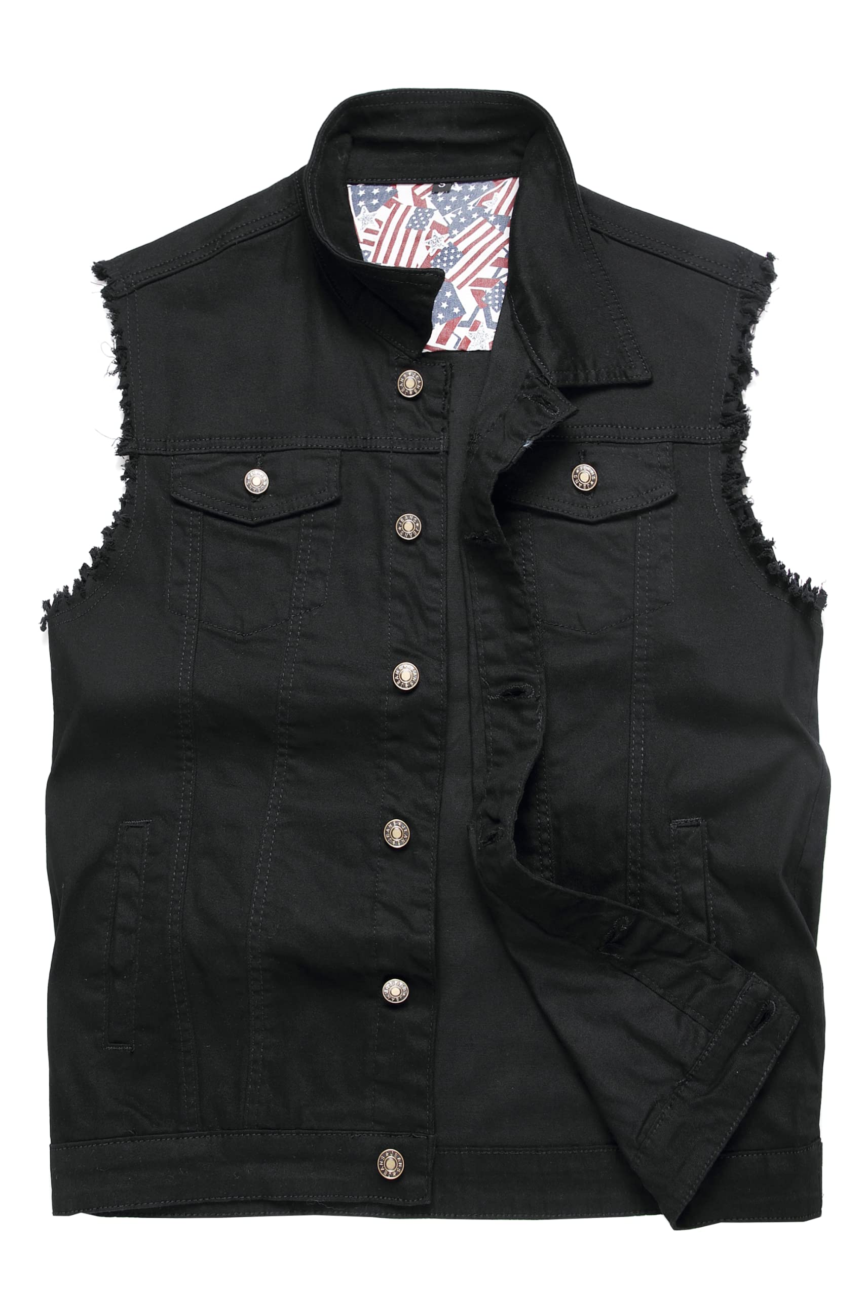 Photo 1 of ***STYLE DIFFERS SLIGHTLY (RIPPED JEAN STYLE) *** Ginsiom Men'S Denim Vest,Sleeveless Jacket Slim Fit Vintage Casual Ripped Summer Jean Vest For Men