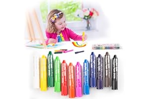 MayMoi Tempera Paint Sticks, Washable Paint Sticks for Kids, Quick Drying & No Mess, Non-Toxic, Best Art Birthday Gifts for Kids (12 Colors)