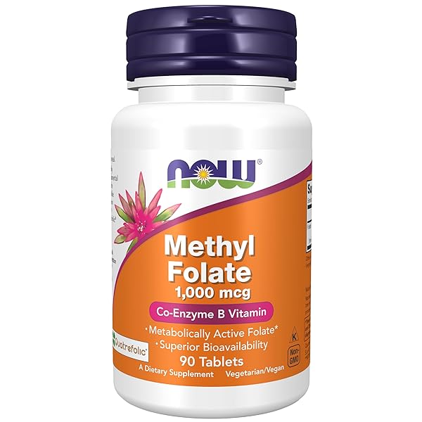 NOW FOODS SUPPLEMENTS, METHYL FOLATE 1,000 MCG, METABOLICALLY...