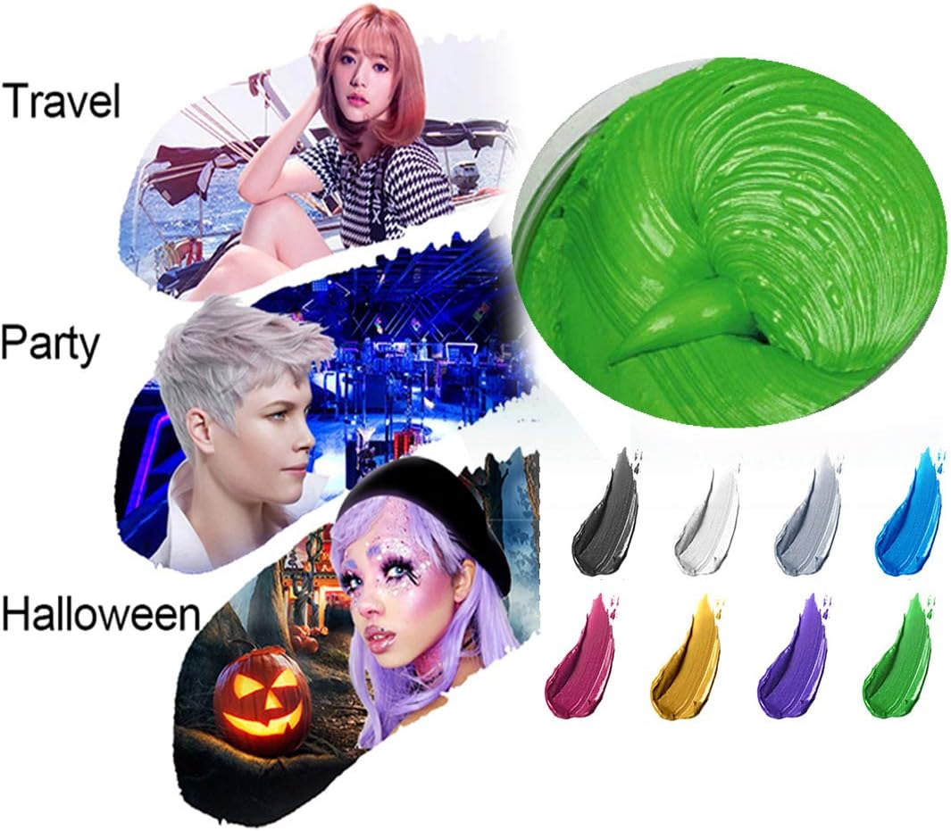 Hair Colour Wax One-time Temporary Modeling Natural Colour Hair Dye Wax,Natural Matte Hairstyle for party,Cosplay,Masquerade,Nightclub,Halloween - Image 4