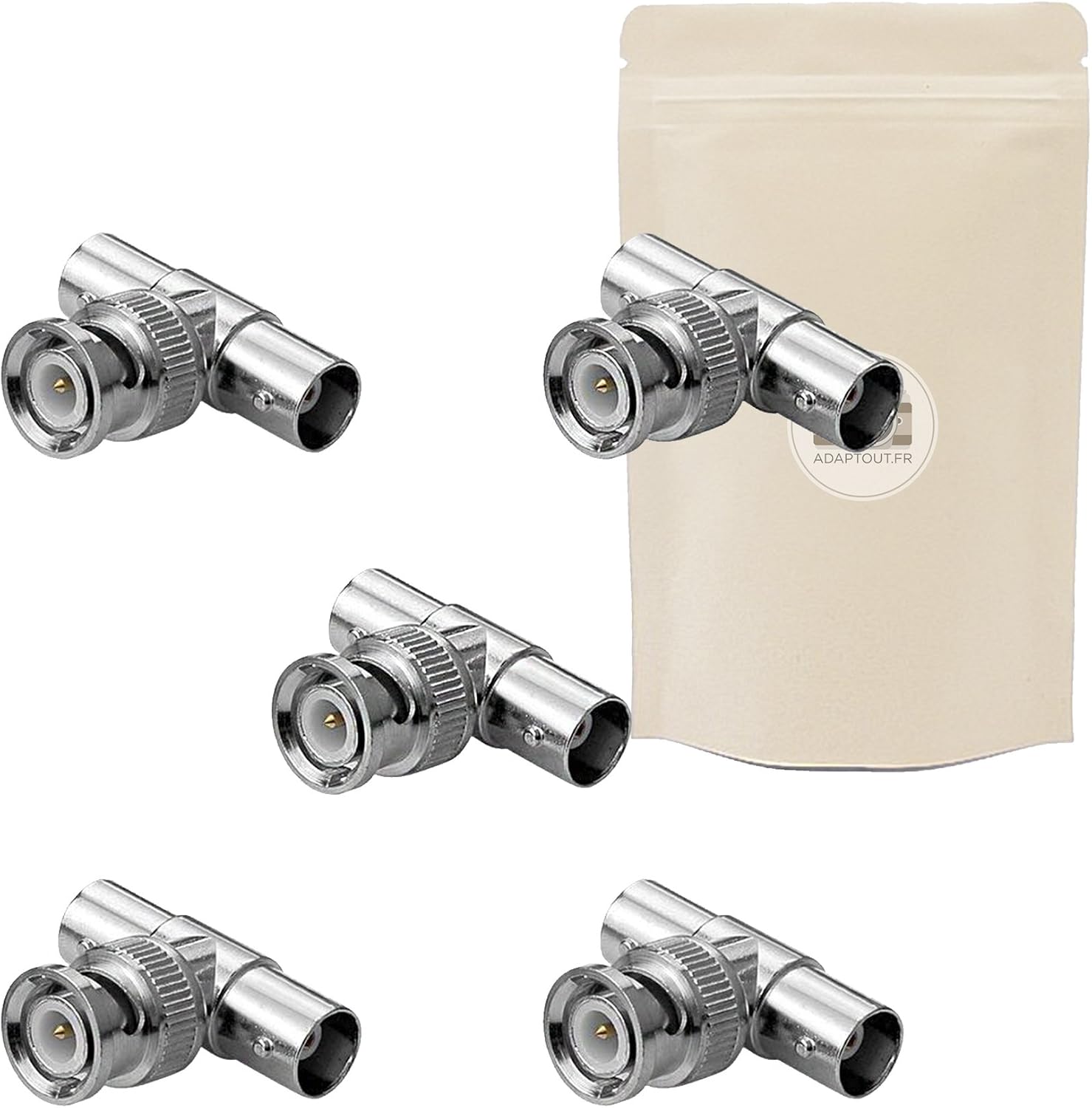 5x Adattatore Antenna TV Coassiale RF Femmina verso a Vite