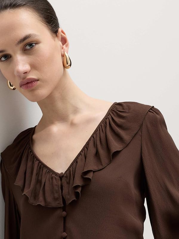 Blusa con Volantes a la Cintura UK 12 (EU 40)