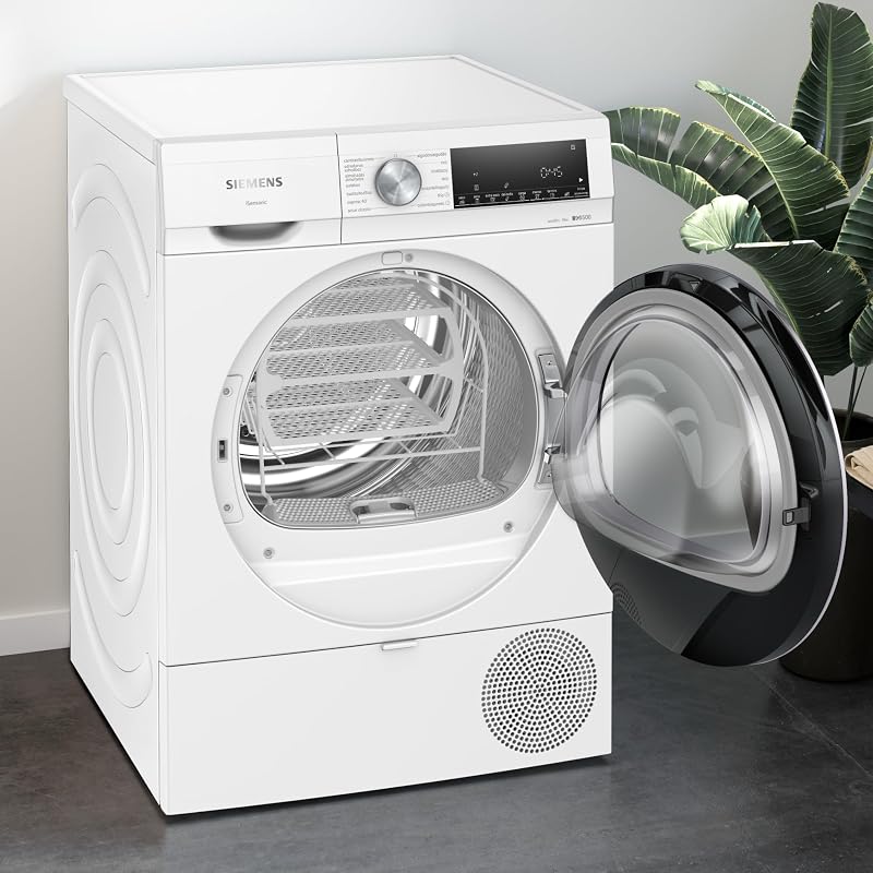 - Secador de bomba de calor, 9 kg, iQ500, autosecagem, meia carga, branco, WQ42G200ES
