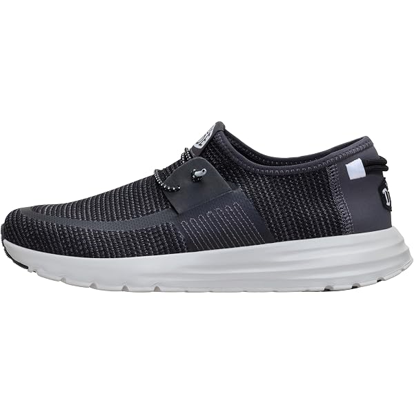 NEW HEY DUDE Paul Pro Stretch Sox Black/White Mens Slip On Casual Shoe Sz 12 Men main image 3