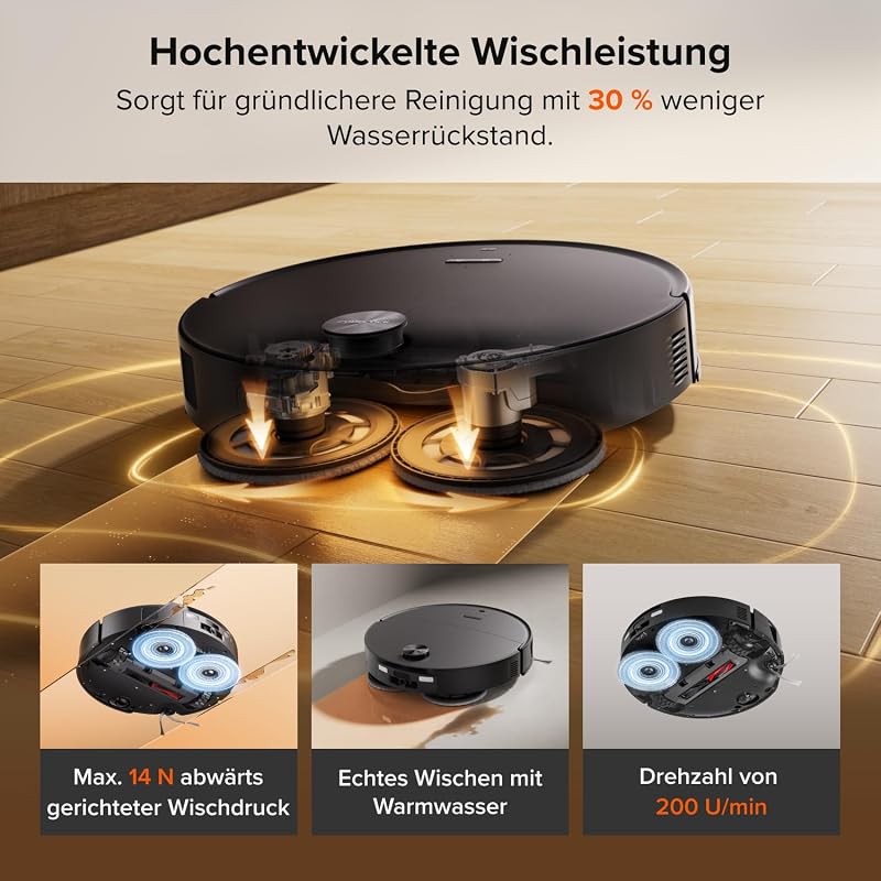 Saros 20 Neo Saugroboter mit Wischfunktion, 36.000 Pa Saugkraft