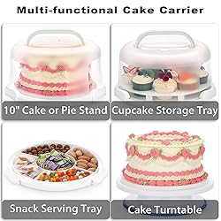 BSTKEY Portable Cake Carrier with Lid and